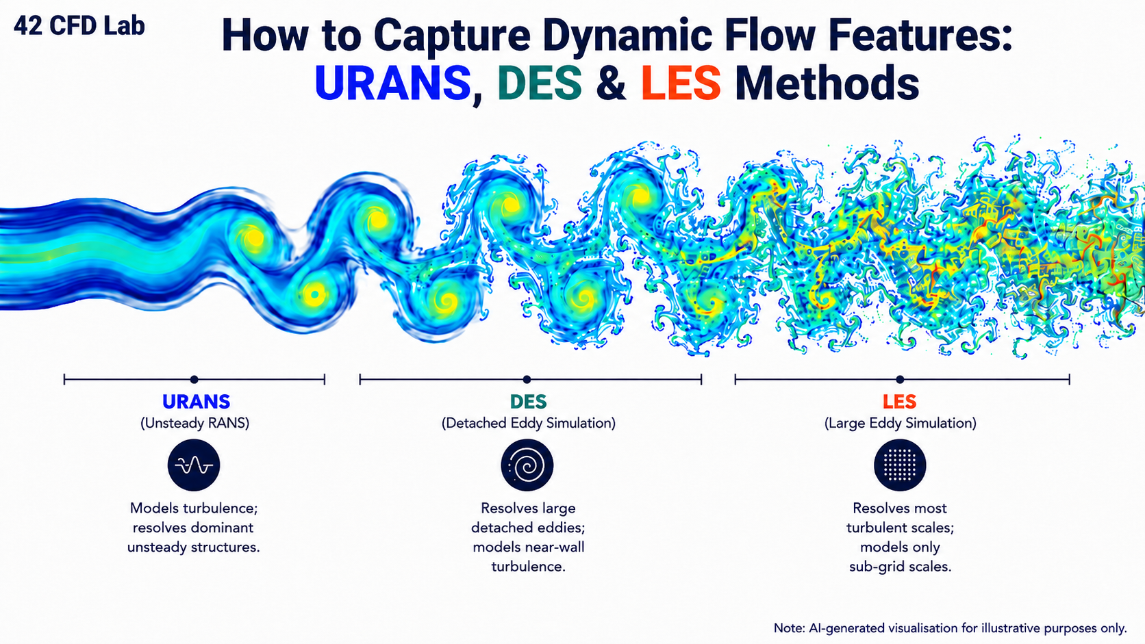 How to Capture Dynamic Flow Features: URANS, DES &amp; LES Methods