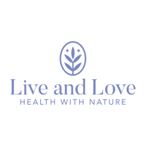 Logo with a stylised tree and the text "Live and Love, Health with Nature" in purple.