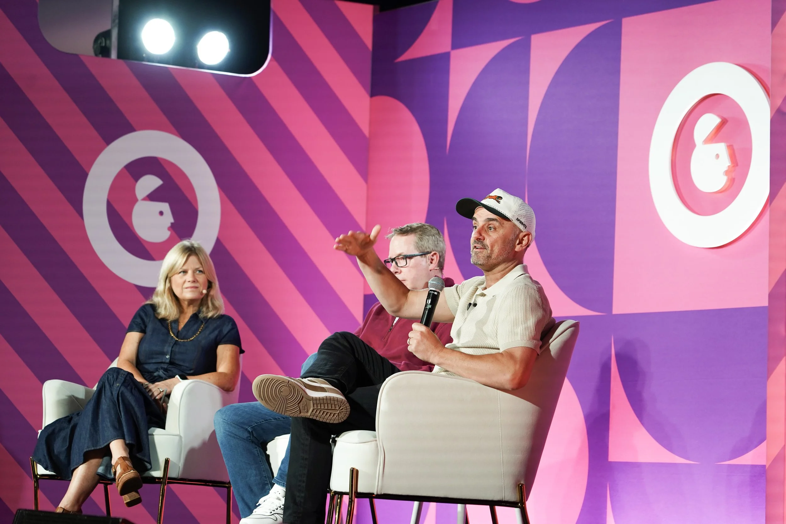 Keynote speaker addressing audience at Advertising Week corporate event in New York City