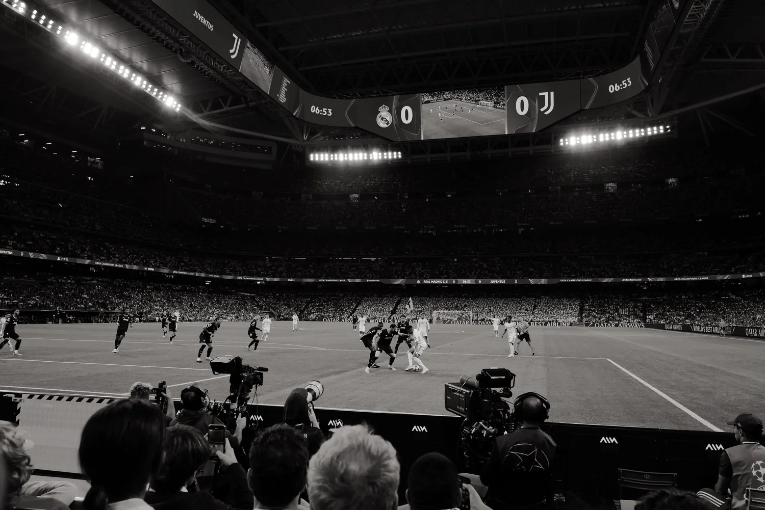 Football watched from the stands at the Santiago Bernabéu