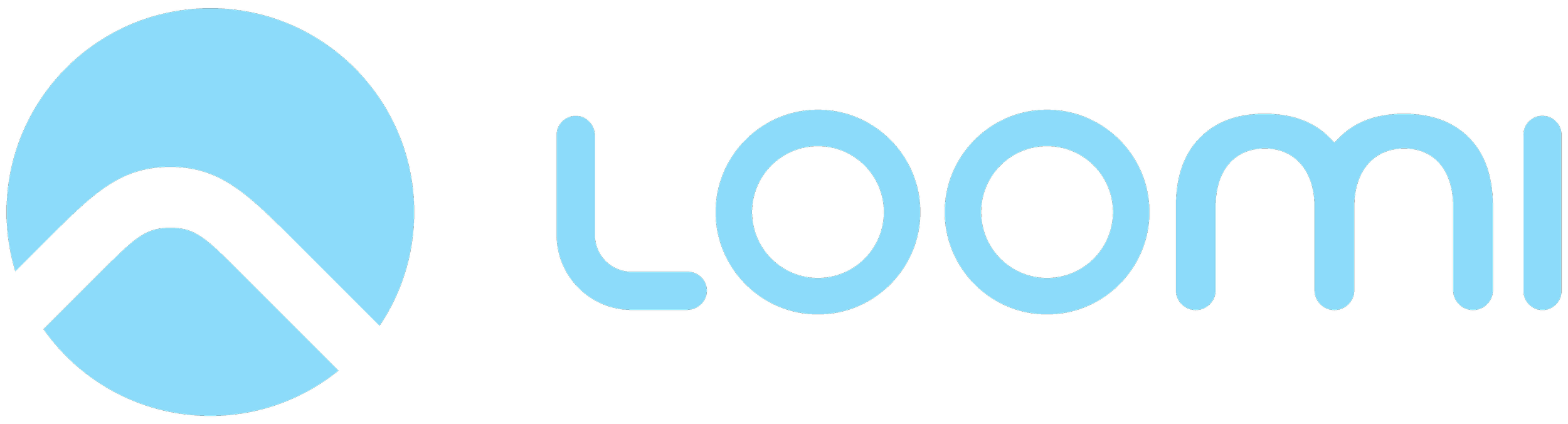 Zoom logo in blue and black on a transparent background.