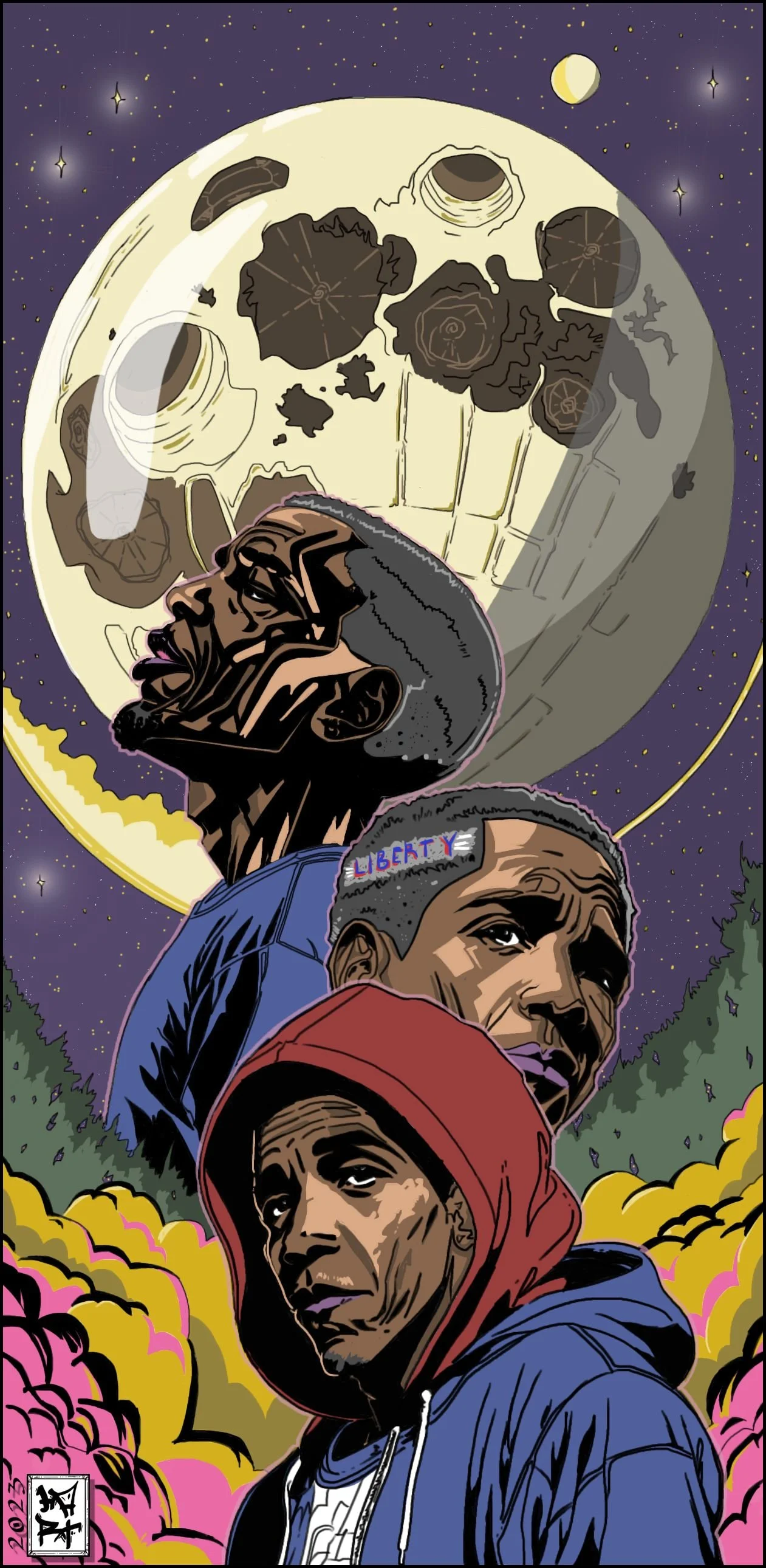 three obama moon