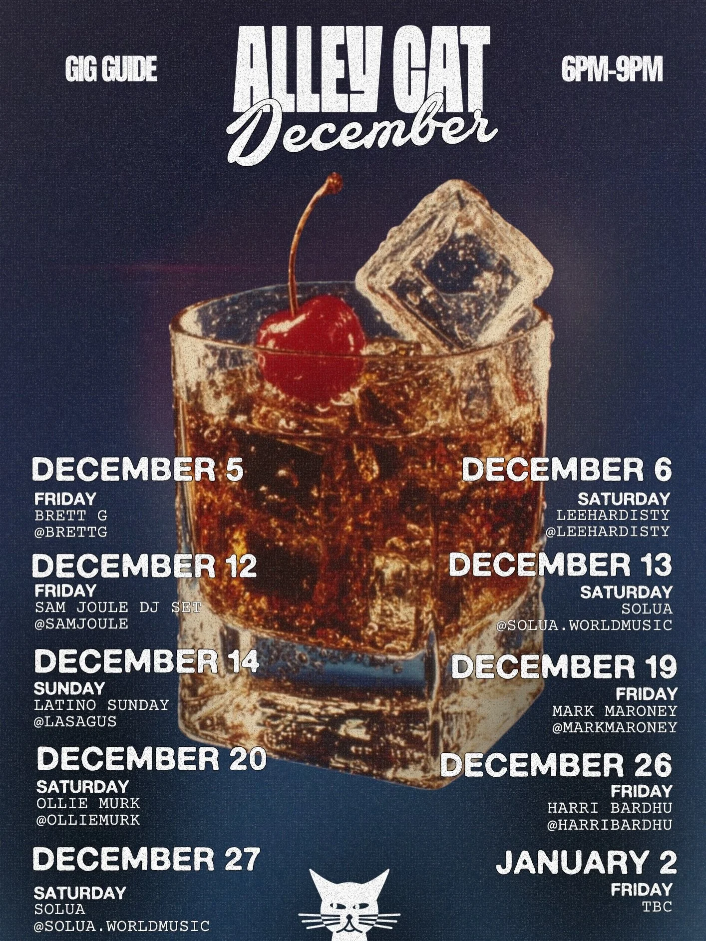 SILLY SEASON IS ON - SLEIGH YOUR WAY THROUGH DECEMBER 🪩

We have @leehardisty on tonight from 6PM, come on down!