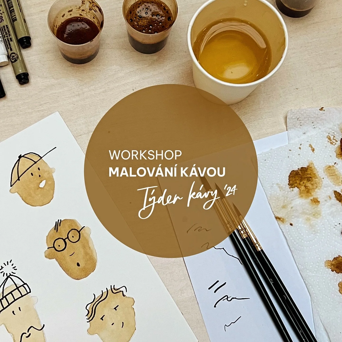 Je&scaron;tě něco m&aacute;lo z workshopu malov&aacute;n&iacute; k&aacute;vou, kter&yacute; proběhl minul&yacute; t&yacute;den na brněnsk&eacute;m T&yacute;dnu k&aacute;vy ve společnosti @kavaspojuje 😊 Bylo to v&yacute;born&eacute;, moc jsem si tohl