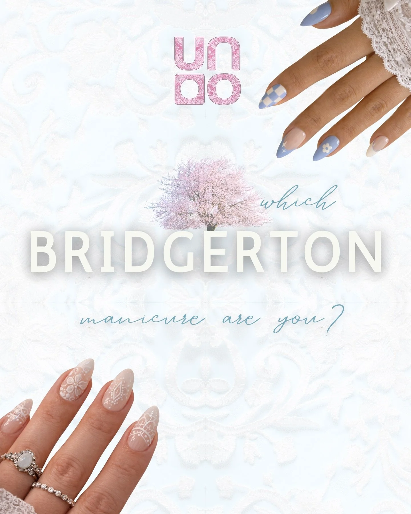 Since the fourth season of Bridgerton dropped last week, the UNO team created a manicure moodboard inspired by some of the most memorable female characters. ✨

Each look reflects the personality, elegance and spirit of its heroine.

Sophie &mdash; th