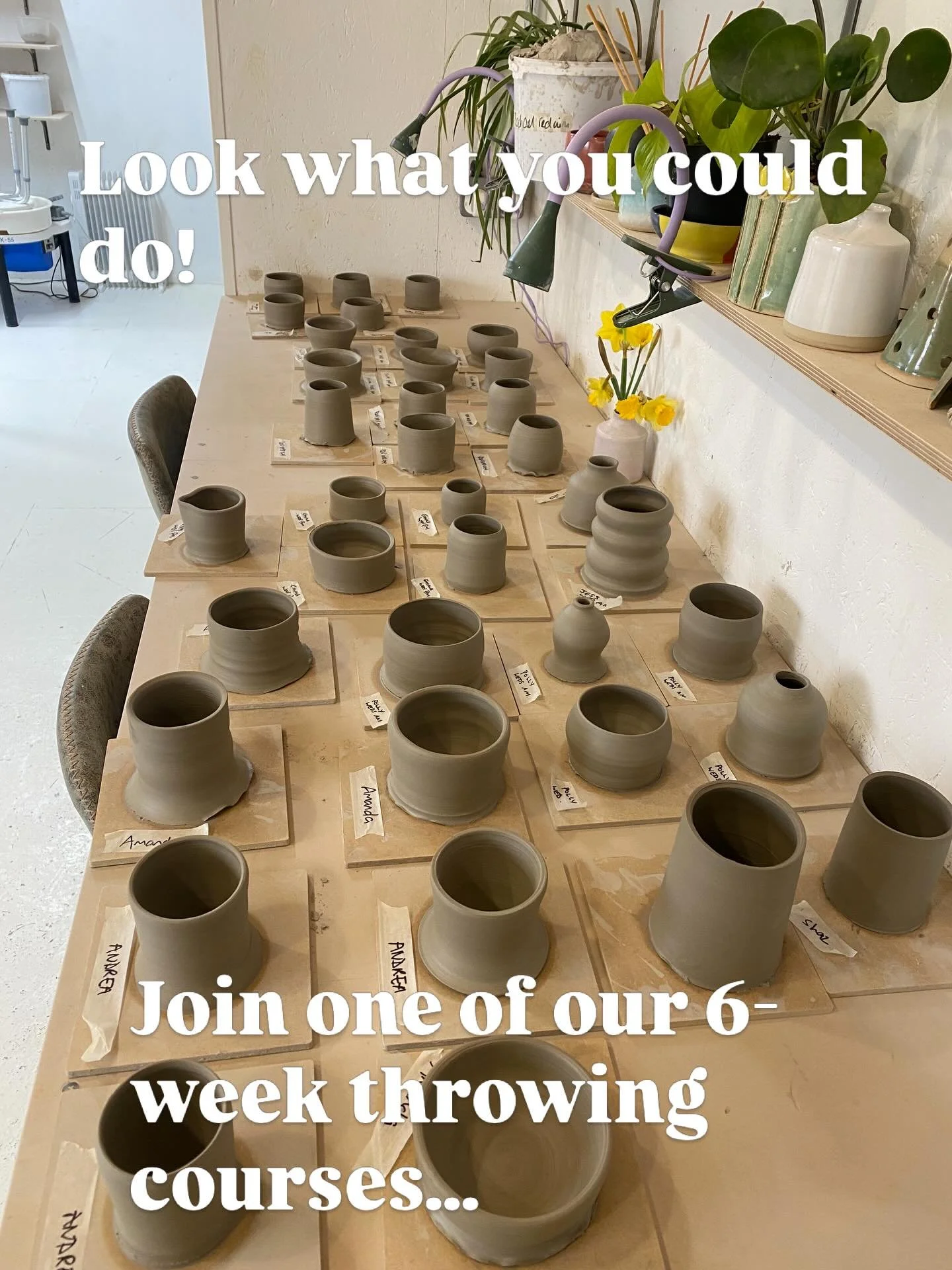 Get creative, make stuff, feel good, find friends, challenge yourself, channel energy, de-stress&hellip;

Yup. Clay is magical. Plus, you&rsquo;ll never have to buy Christmas presents again!

This picture is from week 2 of last term&rsquo;s throwing 