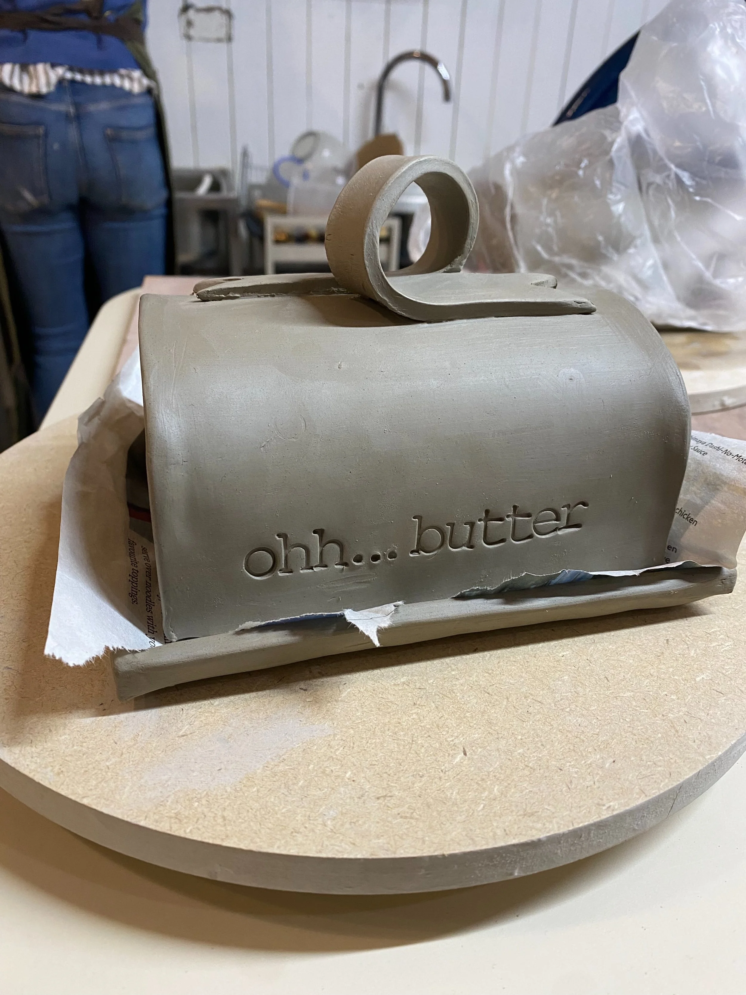 Beautiful butter dishes! Made on our general pottery evening course&hellip;