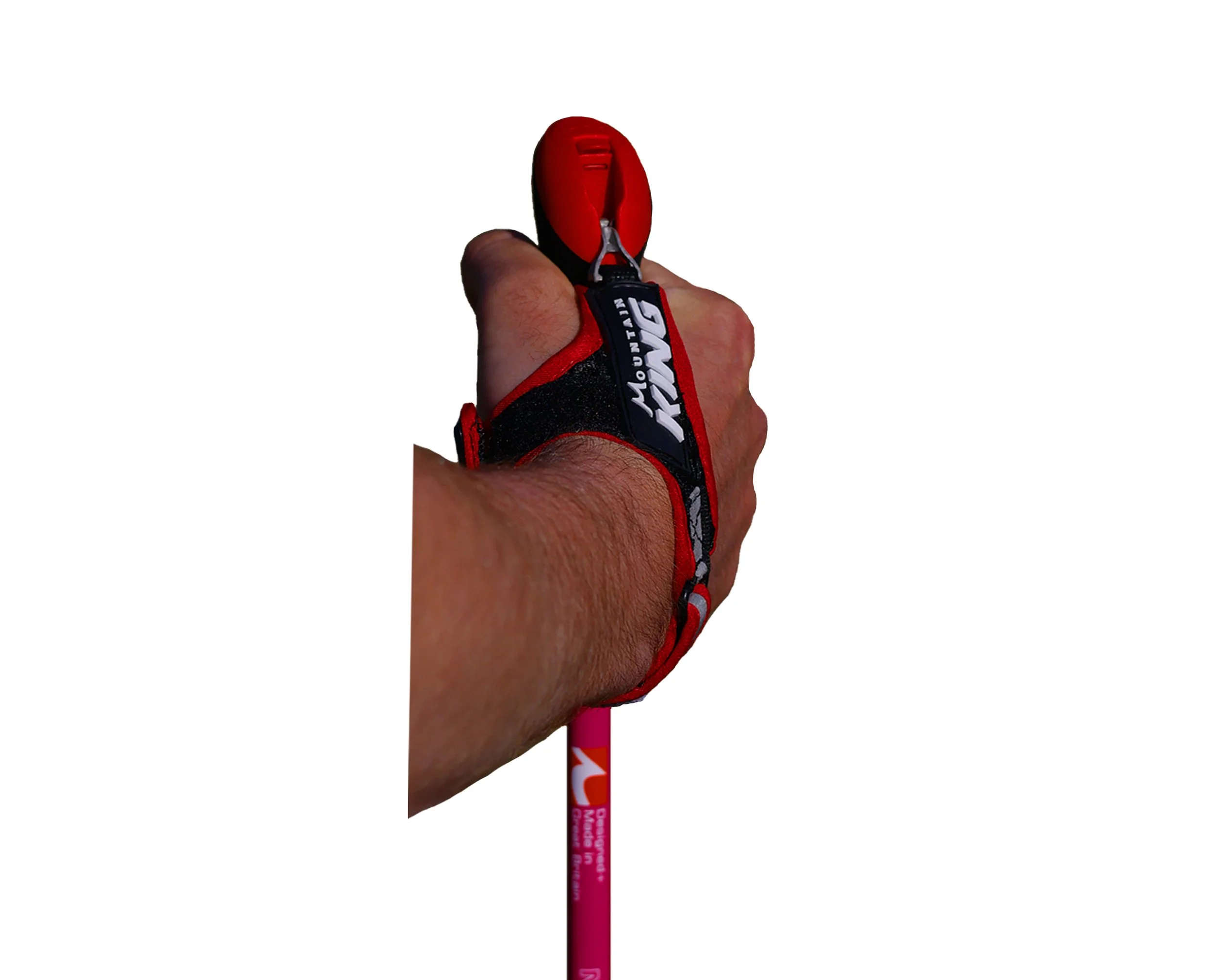 High-performance SkyRunner Edge carbon pole from Mountain King, featuring glove system for trail running and UTMB-level competition