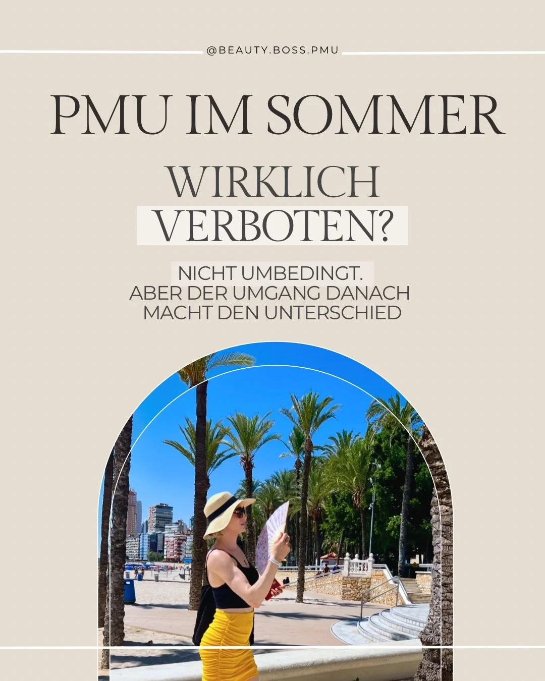 👩🏼&rdquo;PMU im Sommer darf man nicht machen.&ldquo;
Das h&ouml;re ich jedes Jahr ☀️

Und ehrlich?
So pauschal stimmt das nicht

Sonne allein ist meistens nicht das Problem, sondern der Umgang mit der Heilungsphase.

Gerade in den ersten Wochen nac