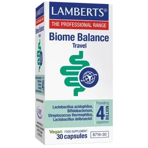 Lamberts Biome Balance Travel Probiotics Vegan 30 Capsules
