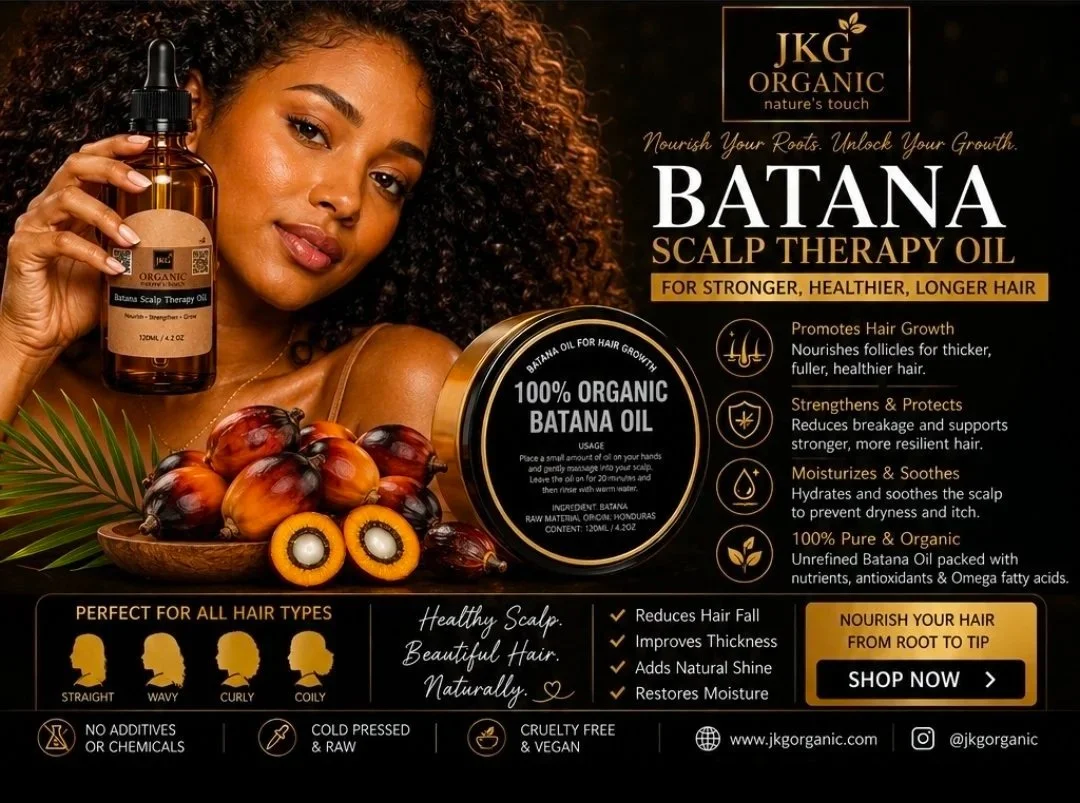 Batana Scalp Therapy Oil | Natural Hair Growth Oil | JKG Organic