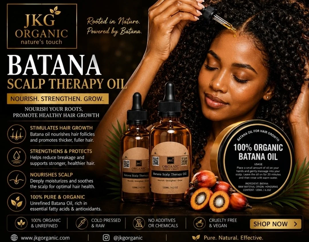 JKG Organic l Batana Gold Scalp Therapy & Growth Oil 86G