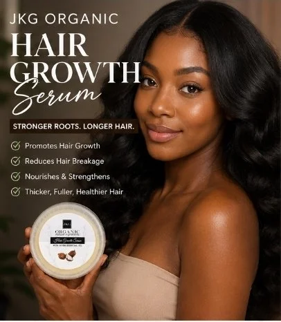 JKG Organic l Strength & GROWTH Hair SERUM (250ml): Promote Healthy, Stronger Hair Naturally