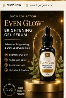 Even Glow Brightening Gel Serum | Dark Spot Corrector for Hyperpigmentation l 30ml | JKG Organic