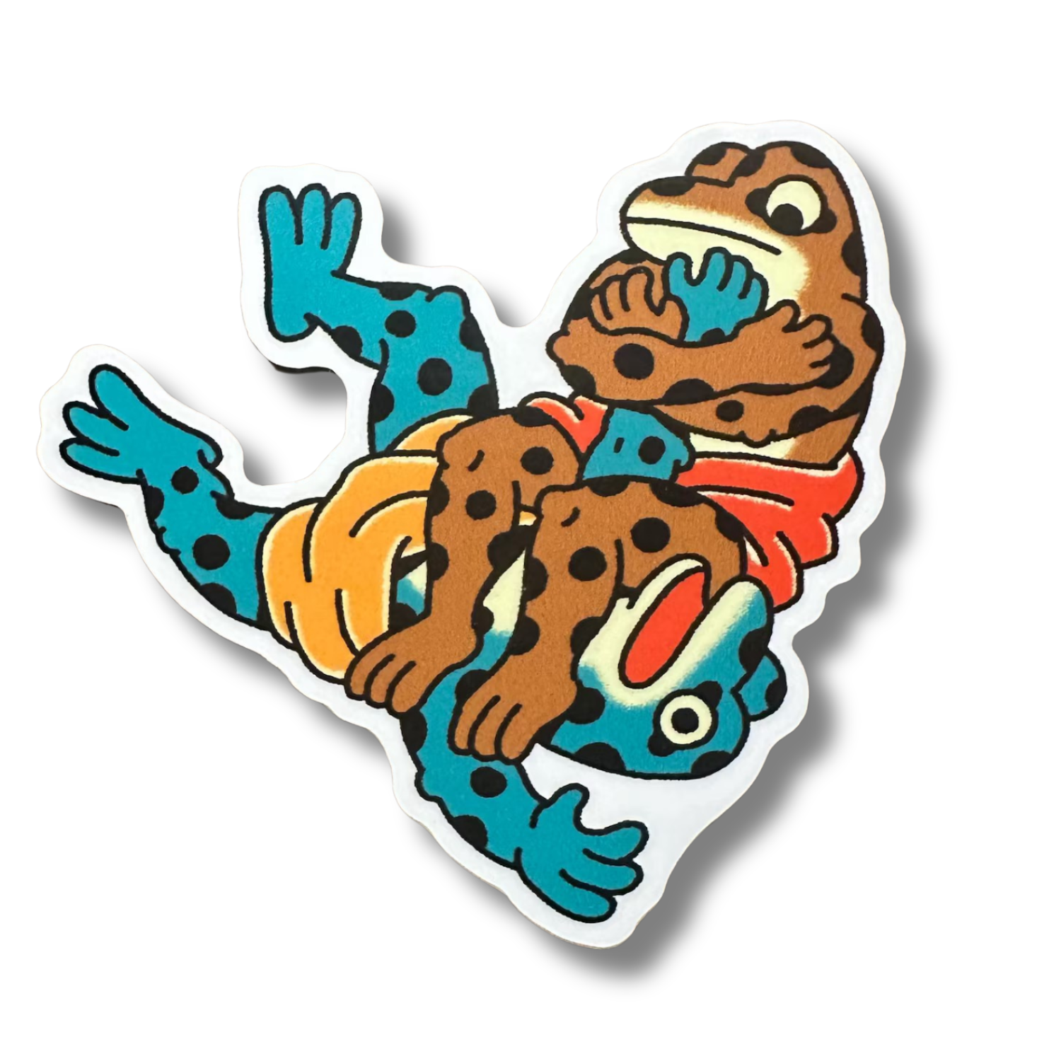 Arm Bar Frogs Sticker