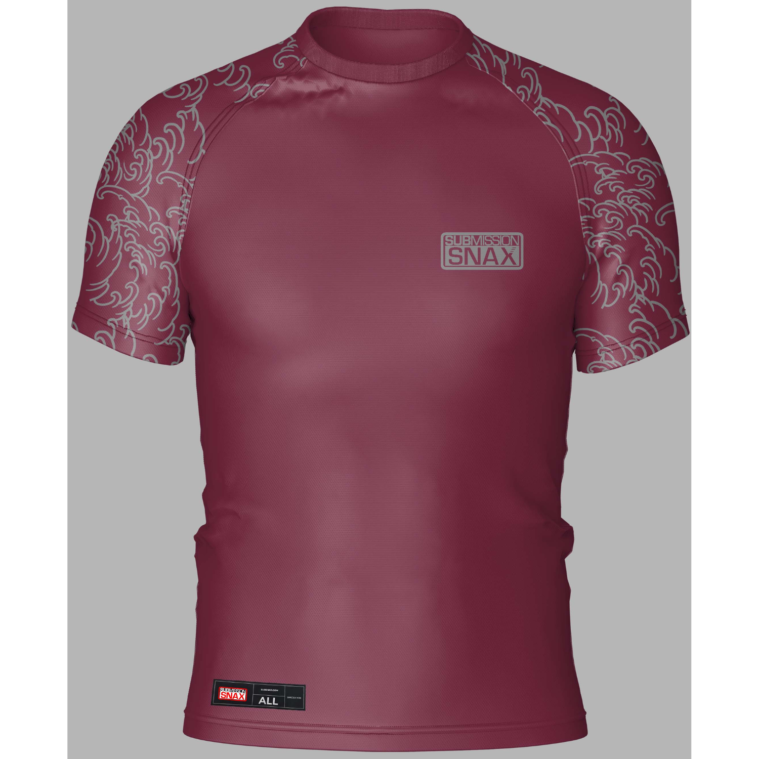 Submission Shark Instructor Rash Guard 'Ox Blood' Red