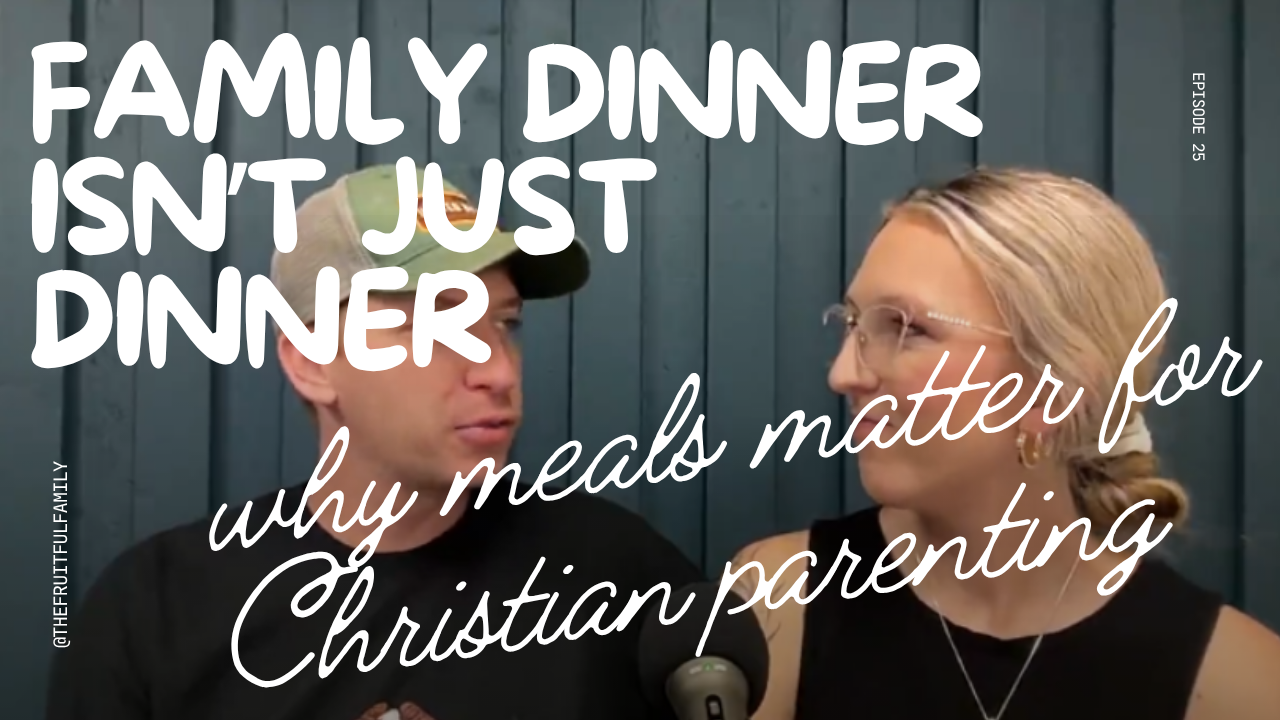 christian parents discussing the theological weight of the dinner table