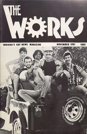 Vintage cover of The Works publication, Indianapolis gay news
