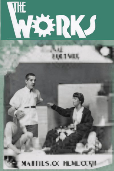 Vintage 1986 cover of The Works magazine featuring retro nightlife artwork and branding from Indianapolis.