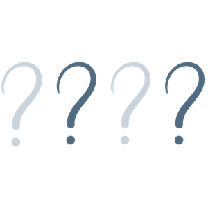 Stylized question mark icons representing help, support, and frequently asked questions.