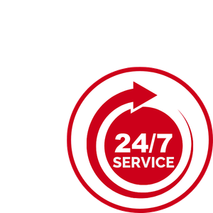 Open 24/7 icon representing The Works Indy’s always-open private men’s club and sauna