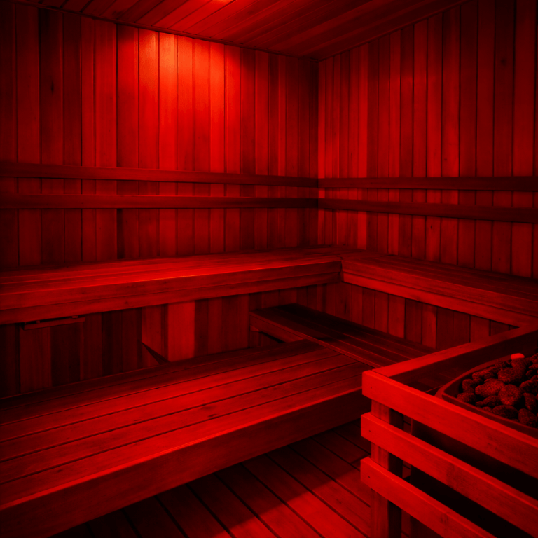 SUNA  inside The Works men’s sauna in Indianapolis