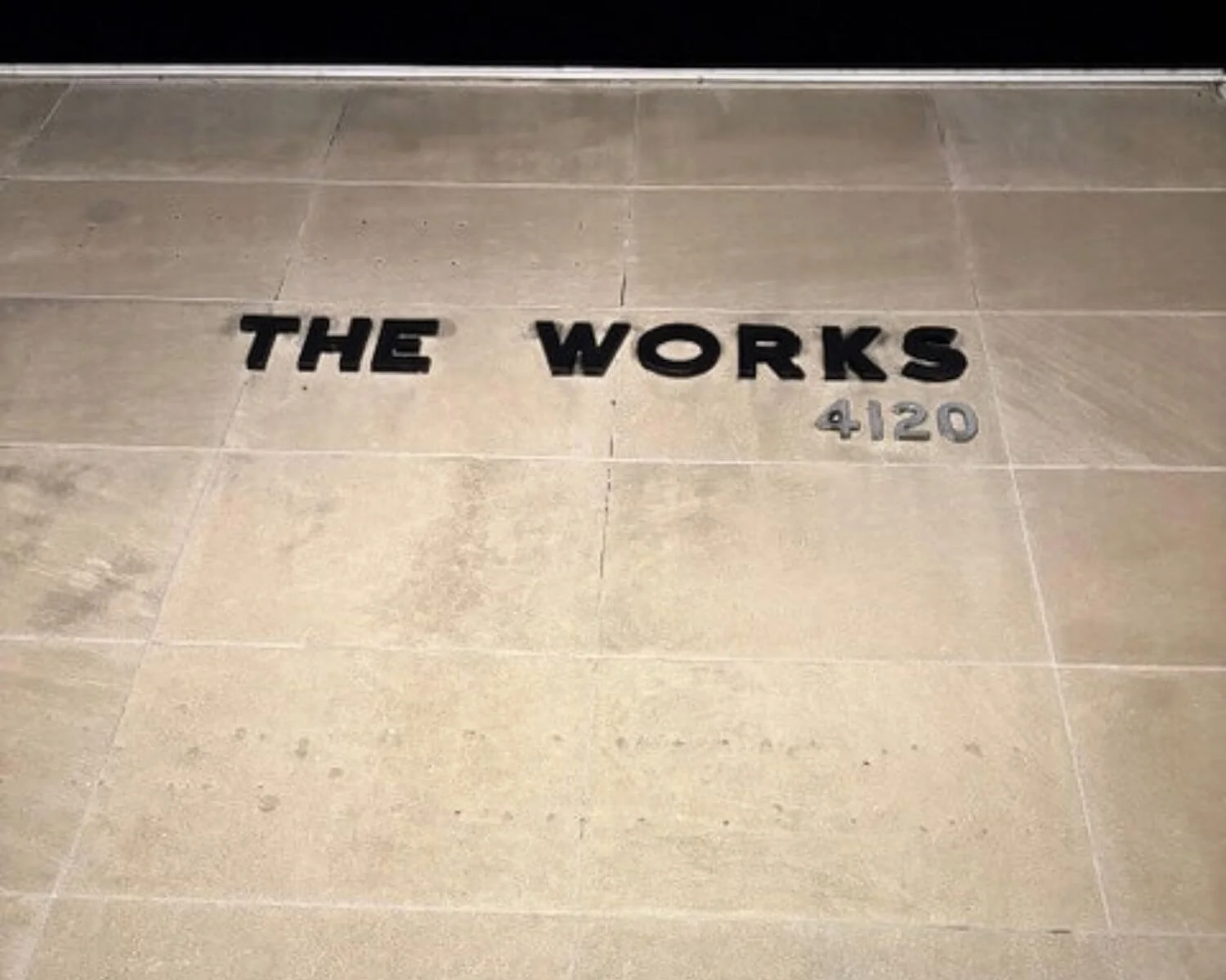 Exterior wall of The Works private men’s club in Indianapolis