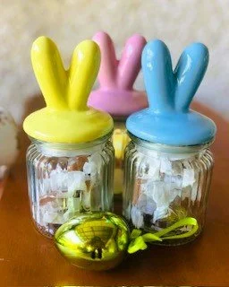 Bunny Jars with Sea Salt Carmels