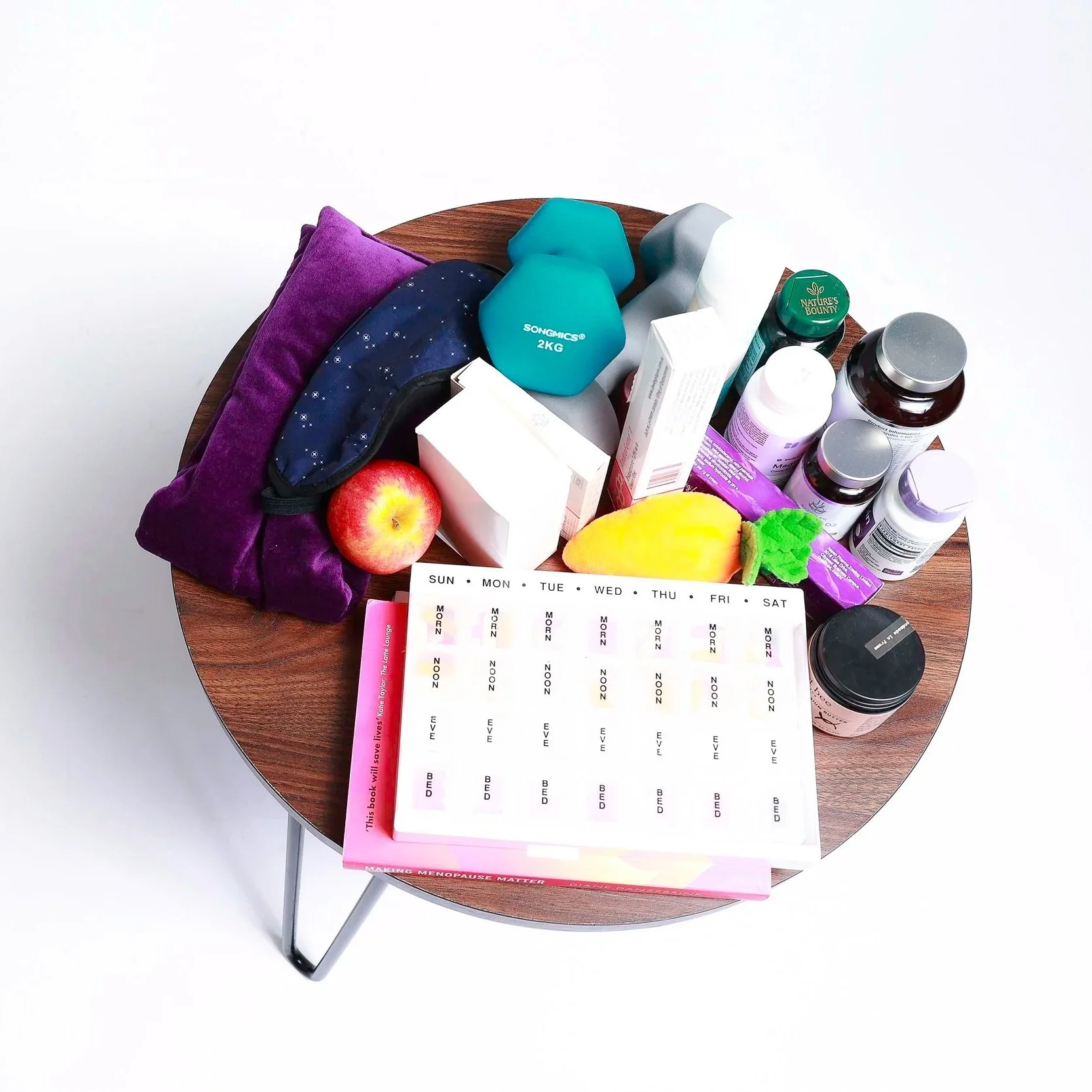 Support for symptom relief, books, vitamins, medications, exercise, sleep, nutrition