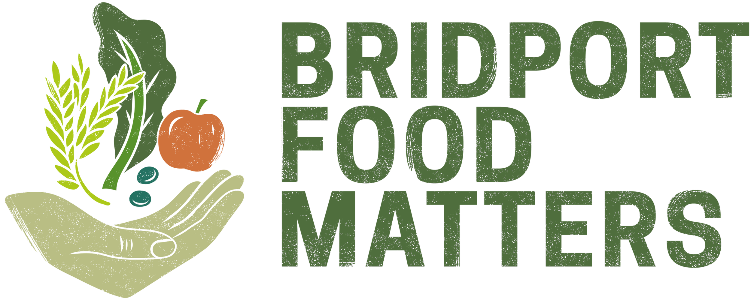 Bridport Food Matters_Logo & Text_Full Palette_Beige Hand_Dark Green Text.png
