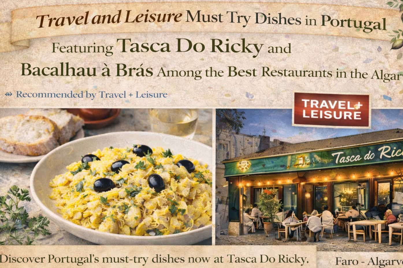Travel + Leisure Magazine Must Try Dishes in Portugal and Why Tasca Do Ricky Belongs Among the Best Restaurants in the Algarve