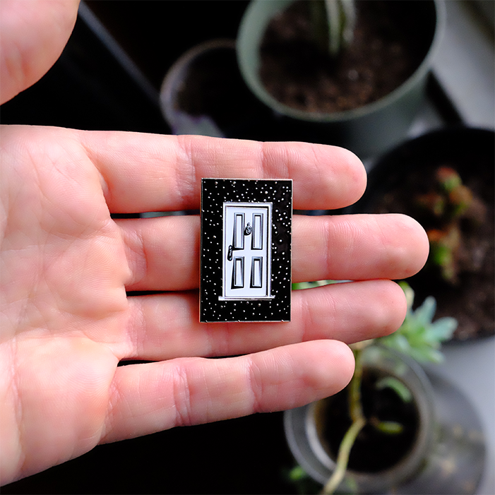 twilight zone door of imagination enamel pin