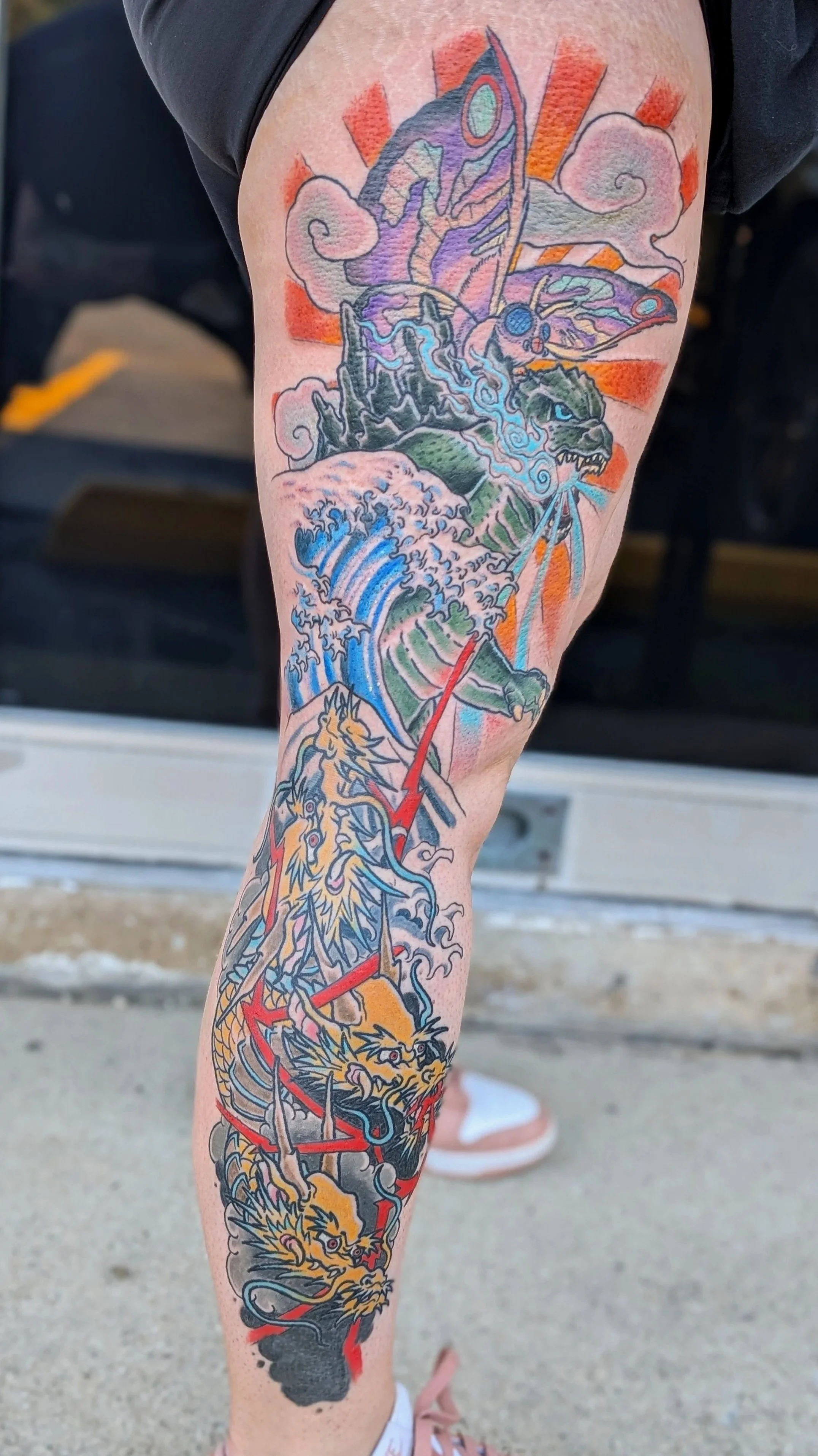 Japanese Godzilla Tattoo