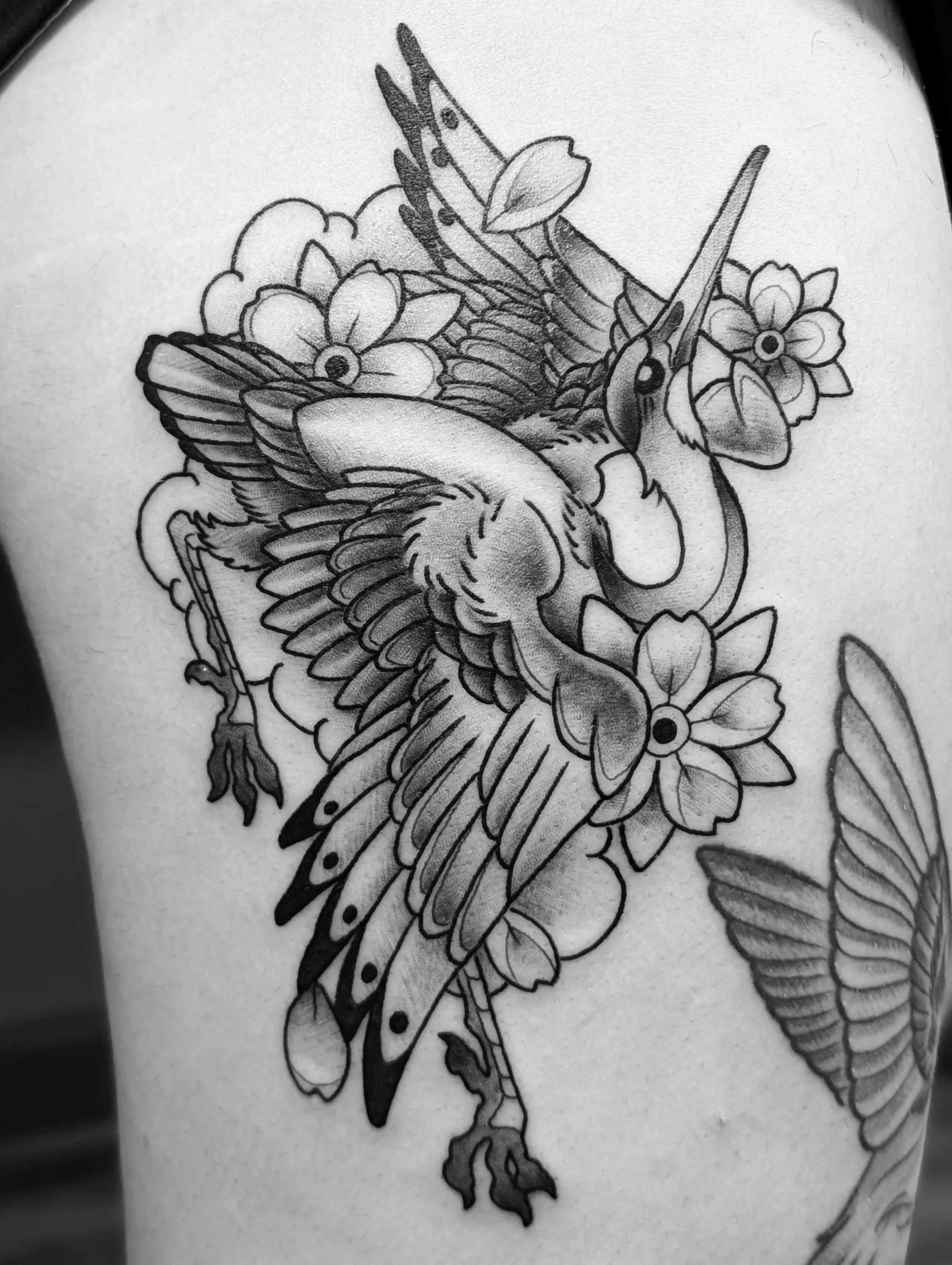 Japanese Crane Tattoo