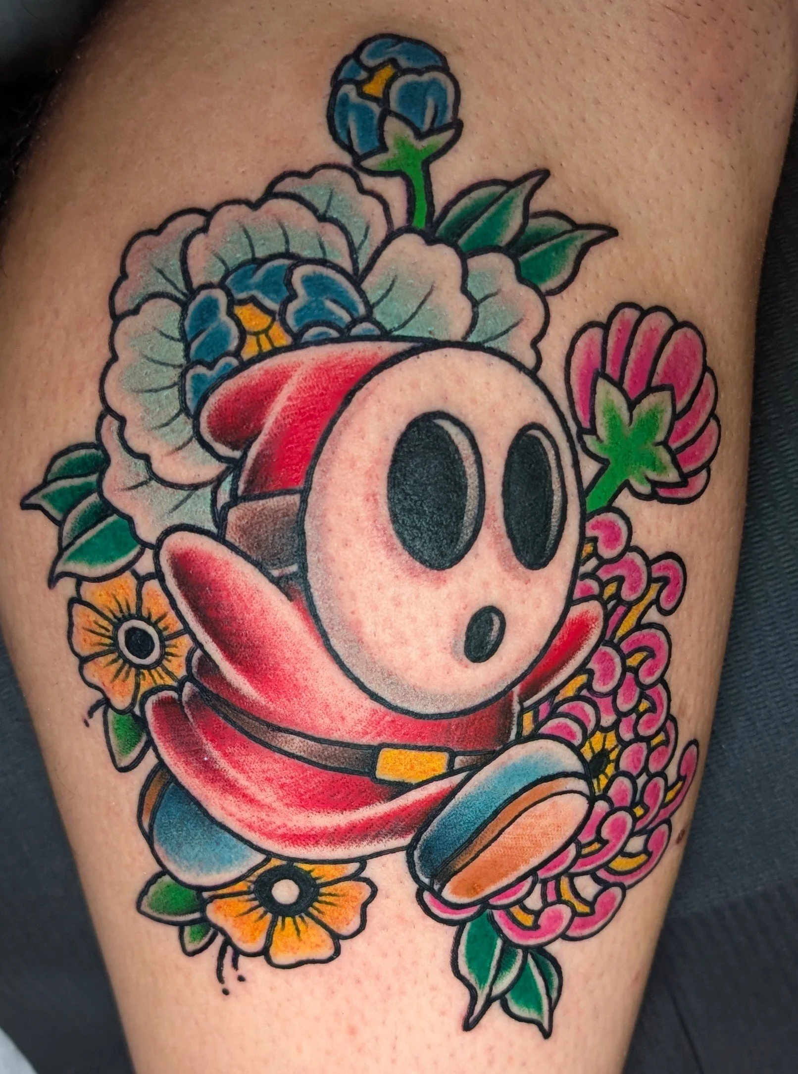 American Traditional Shy Guy Tattoo