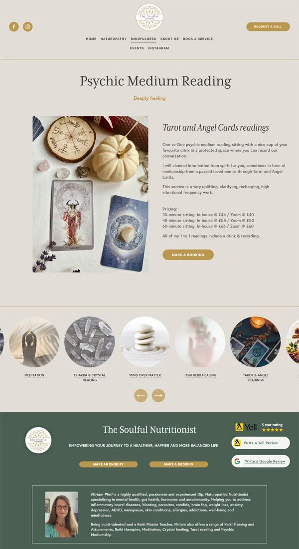 Psychic Medium Website - Worthing, UK