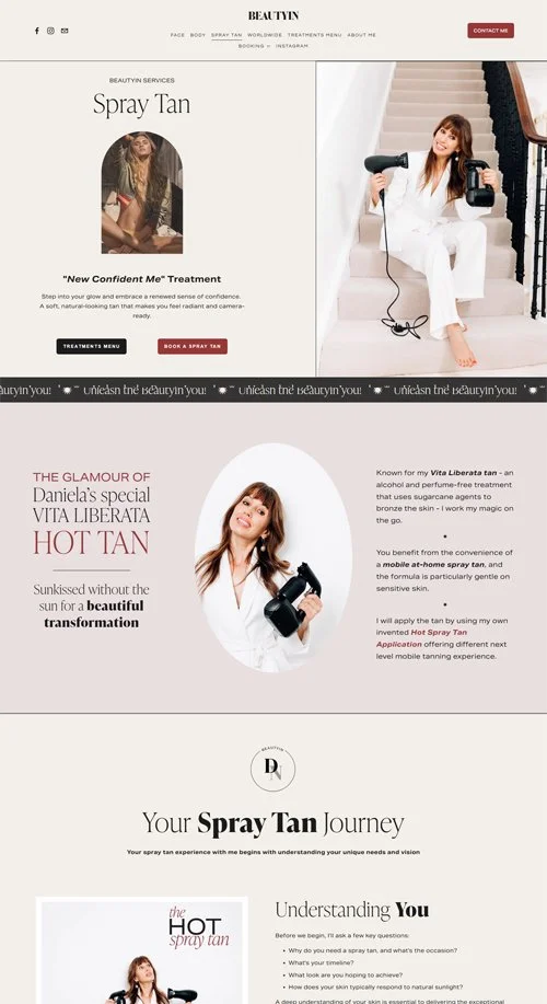 Website for Beauty & Wellness