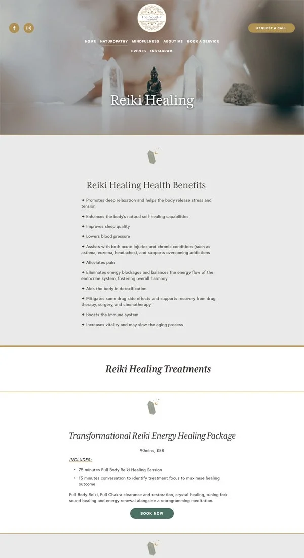 Reiki Healing Website - Worthing, UK