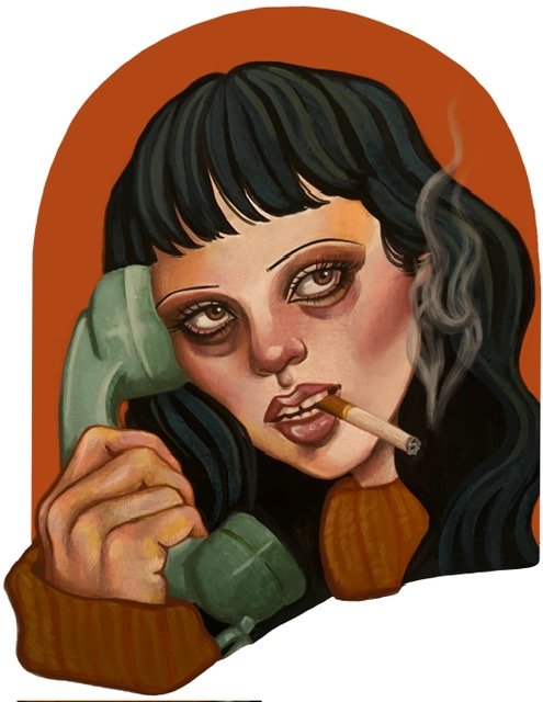 Telephone Girl Print
