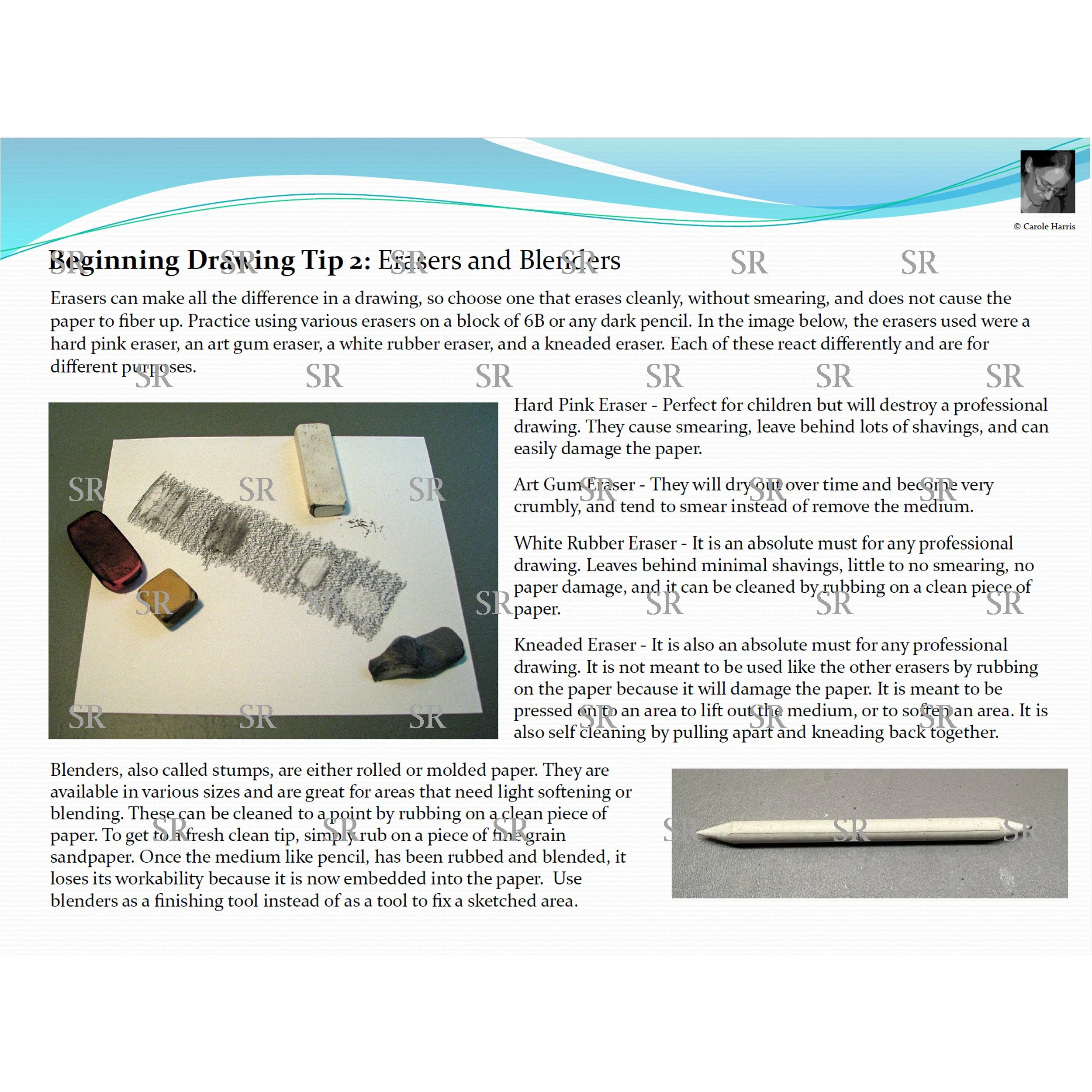 Beginning Drawing Tip 2: Erasers and Blenders