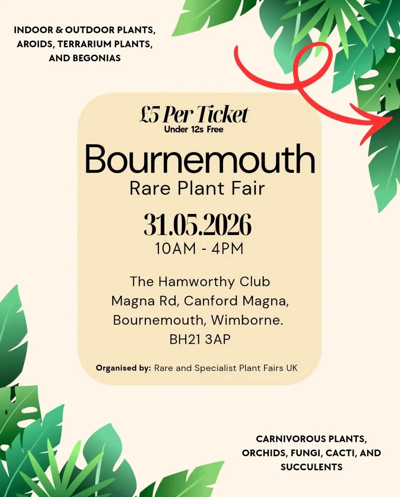 Our other event this month that we are proud to be back for this year is @rareandspecialistplantfairsuk 🪴🌱

If your idea of a good day involves hunting for rare plants that you definitely don&rsquo;t have space for, go purchase yourself a ticket ➡️