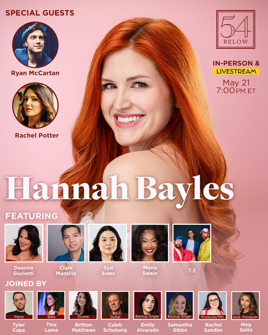 Hannah Bayles' 54 Below Main Graphic