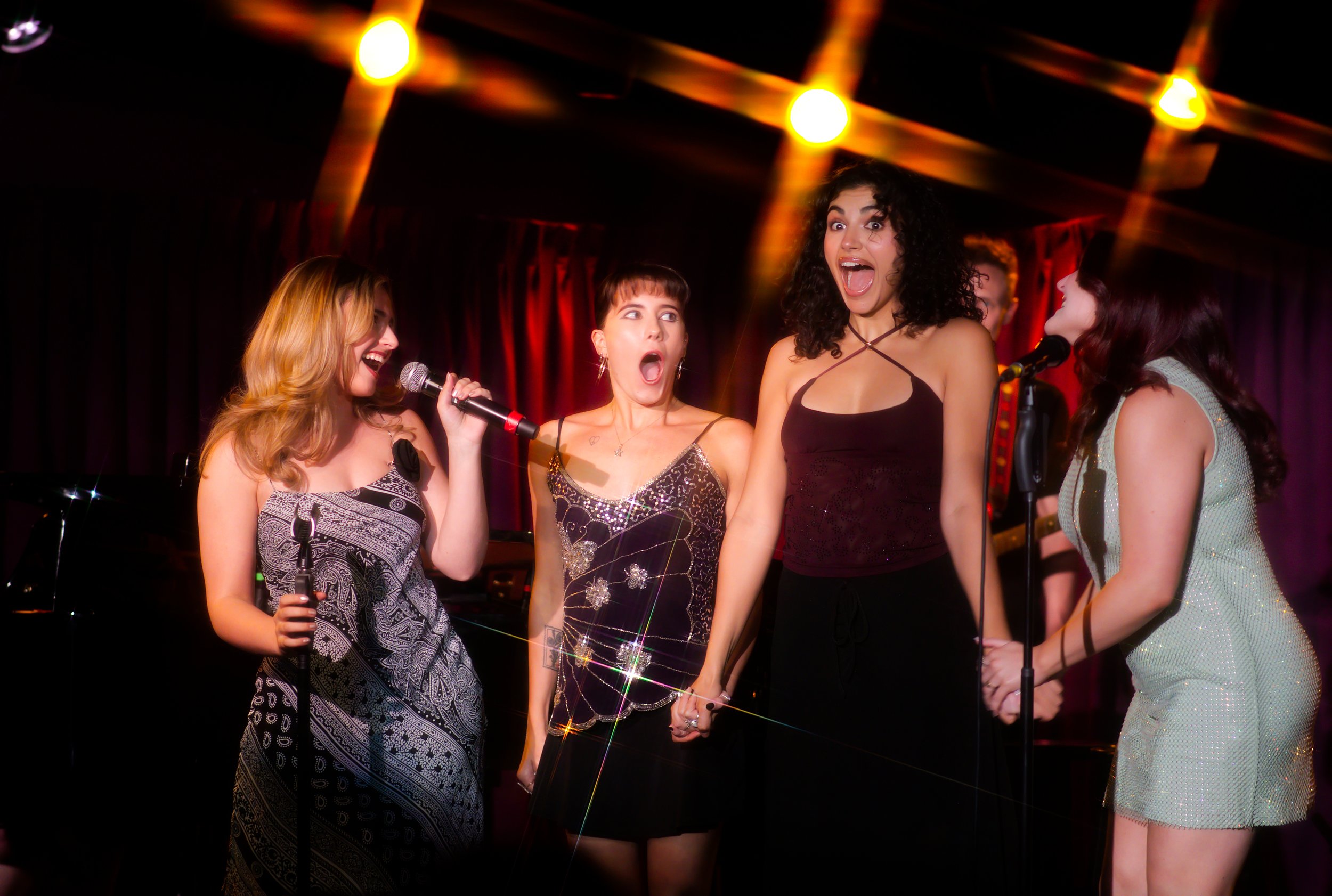 Meg Gallo, Michelle D'Amico, Kenza Nejmi, and Claire King at Yours Truly, Ariana Grande 