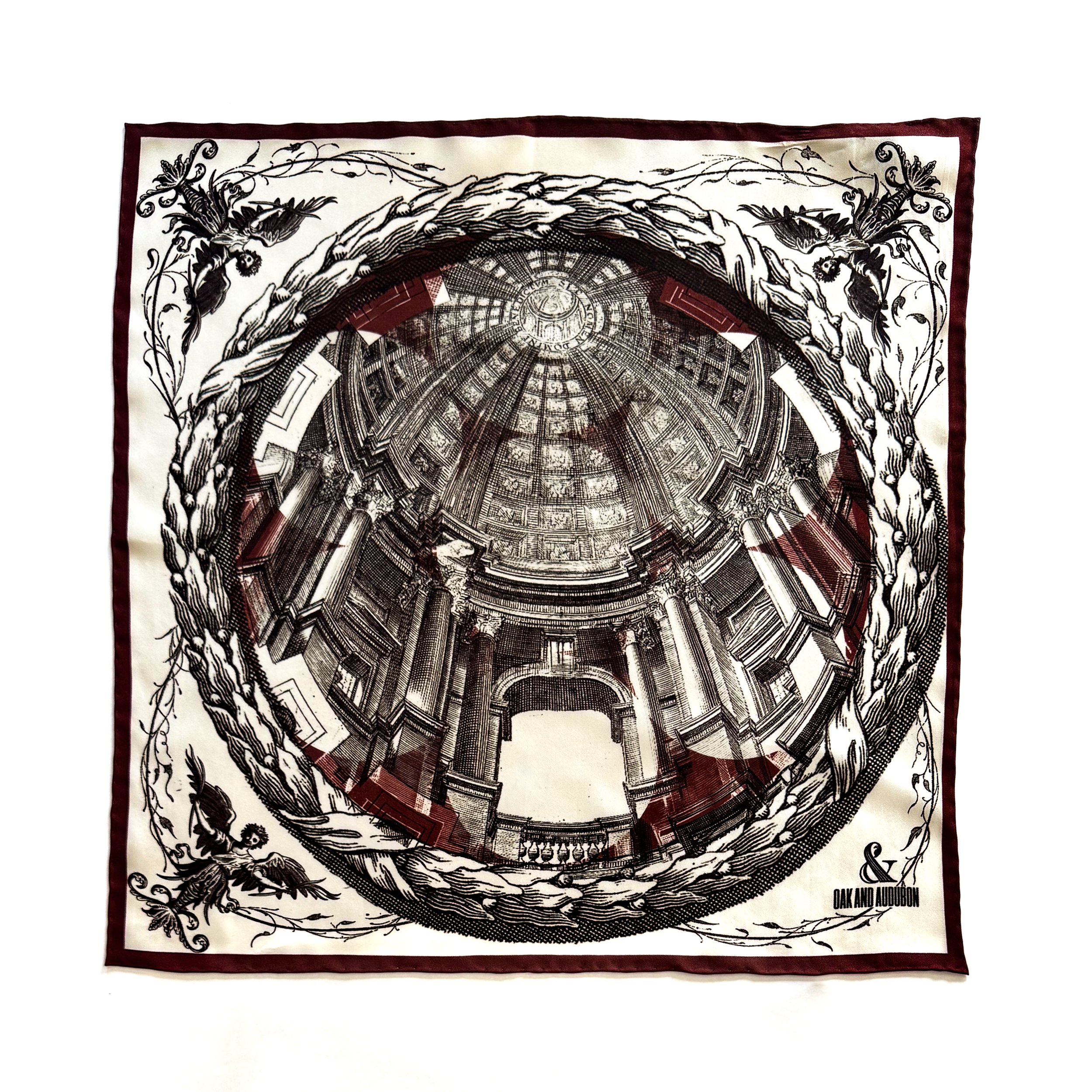 “Oculus” Pocket Square- Wine