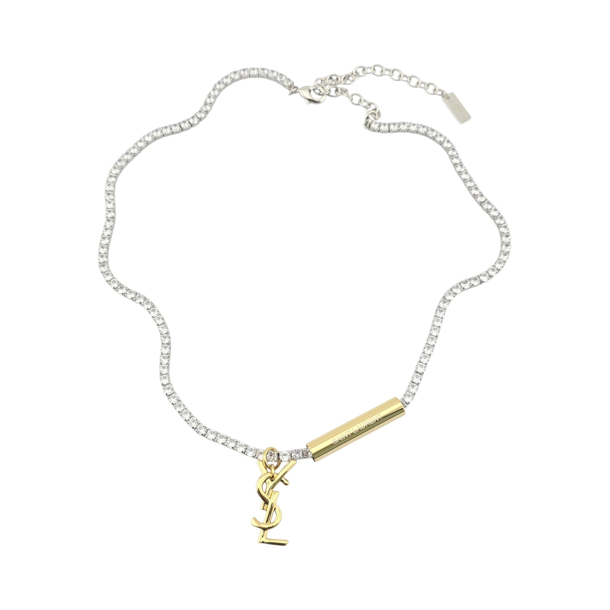 Saint Laurent YSL Crystal Necklace
