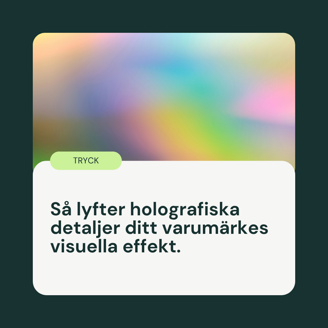 Holografisk foilering i förpackningstryck