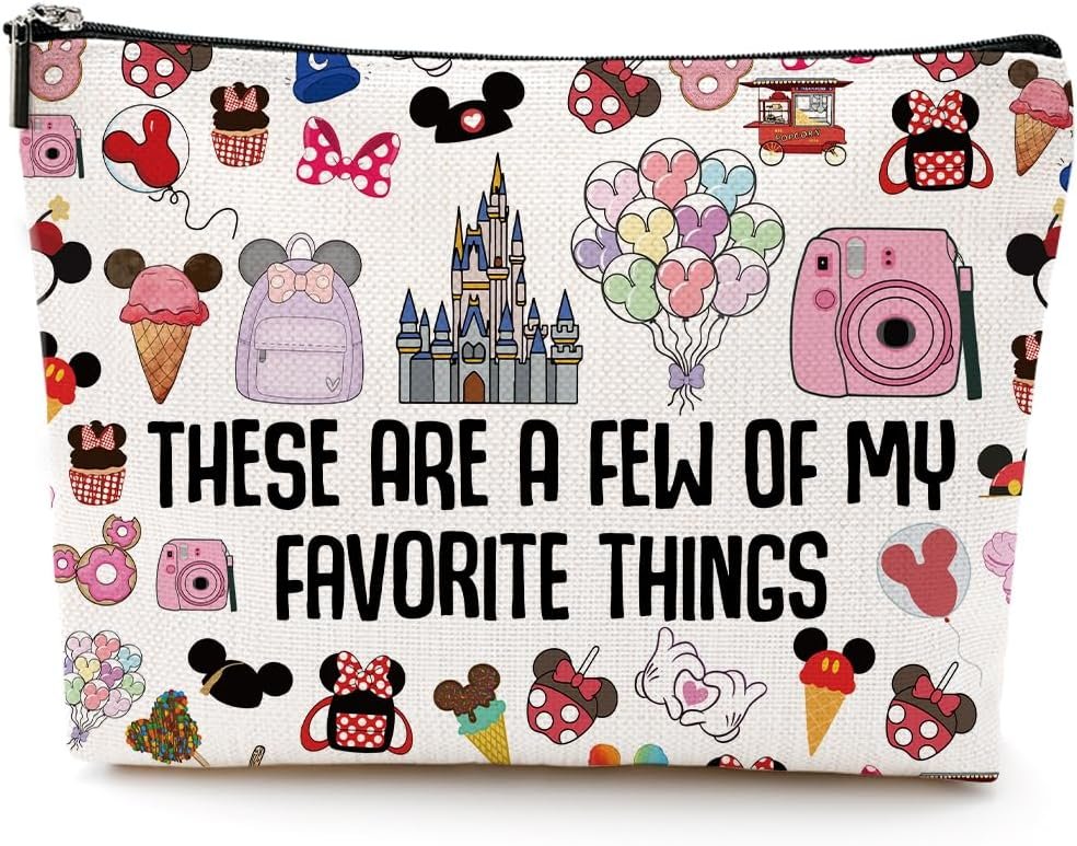 Zippered Pouch with Disney Icons These Are a Few of My Favorite Things