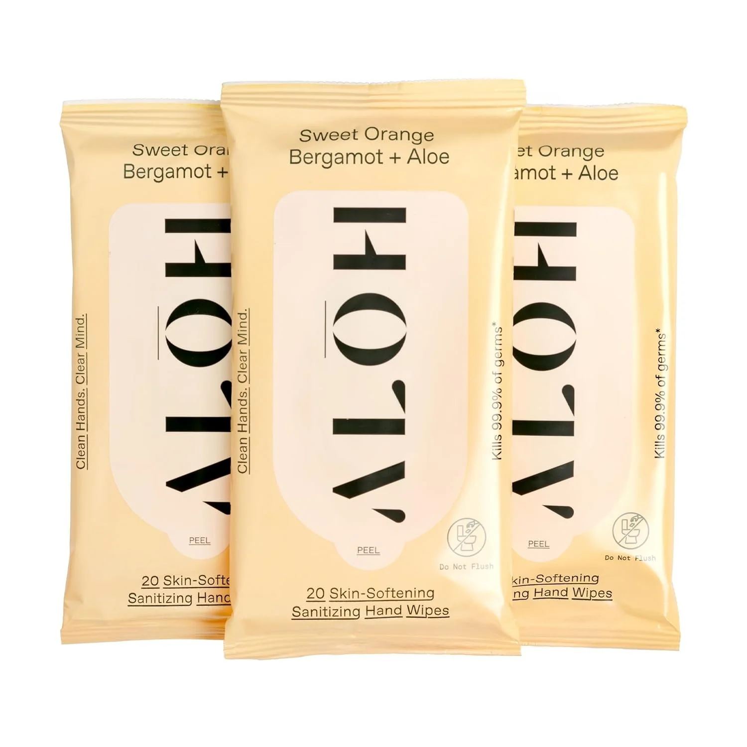 Sweet Orange Bergamot + Aloe Sanitizing Hand Wipes