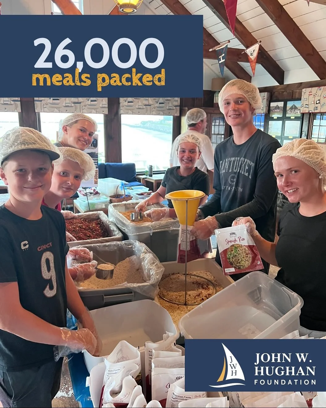Last week, at our Youth Sailors Food Packing event, we packed 26,000 meals supporting children and families throughout Cape Cod and Massachusetts. This event brought sailors, instructors, and parents together from seven local yacht clubs from across 