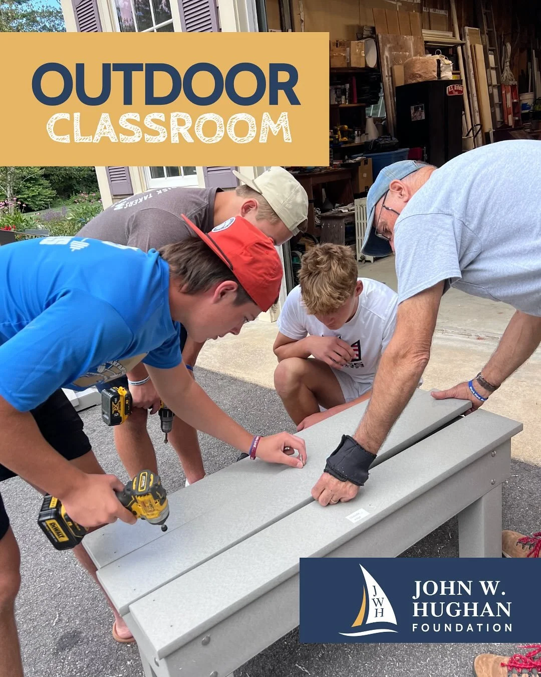 Just in time for the first day of school, volunteers completed benches for the Norwell Middle School outdoor classroom! We would like to thank all of the volunteers that helped in the assembly. Stay tuned for more photos from the completed classroom.